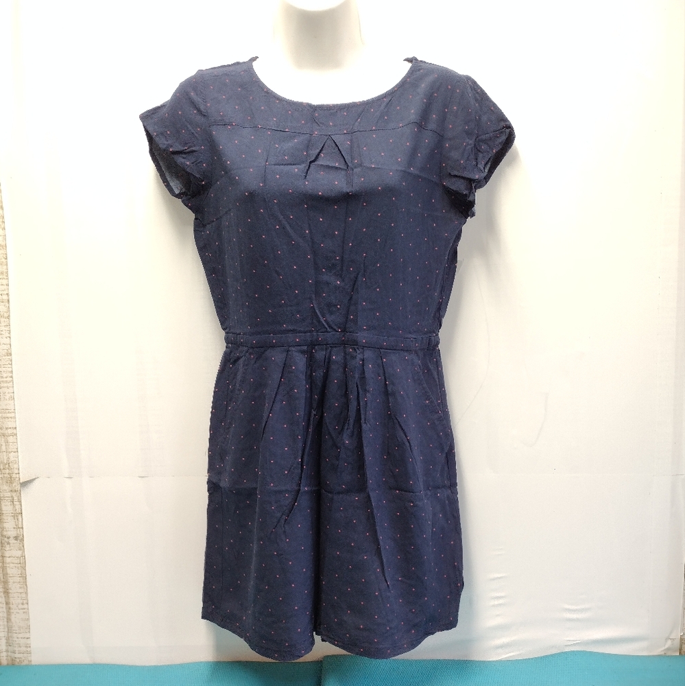 J. Crew Polka Dot Pocket Mini Dress Navy Size 2